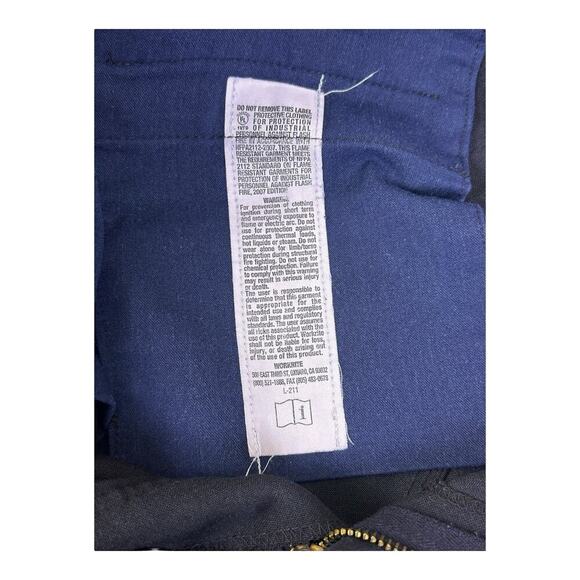 Workrite FR 34x36 Navy Blue NMX75 Nomex HRC1 Work Uniform Mens Pants - Picture 14 of 16